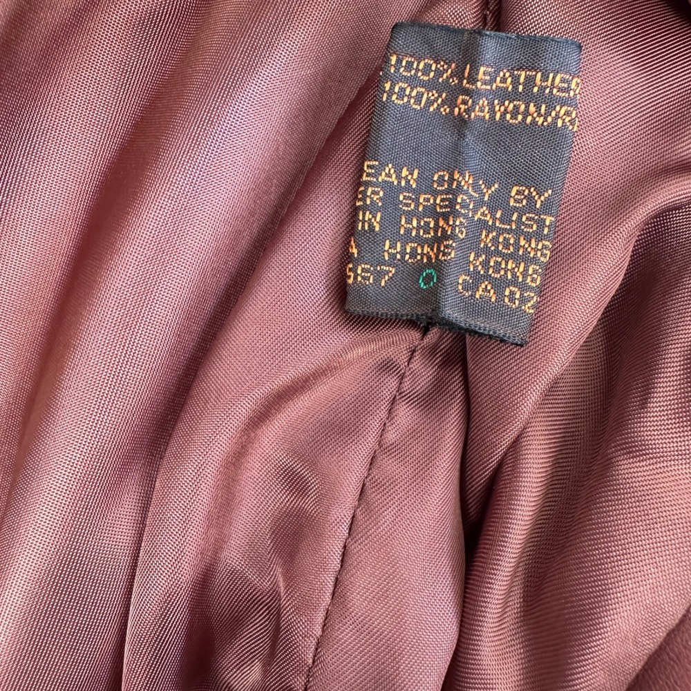 Yves Saint Laurent Vintage Leather Pant‎ Burgundy Mahogany Straight YSL Women 28 - Picture 6 of 12